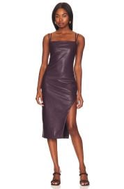 Majorelle Issa Dress in Deep Plum at Revolve