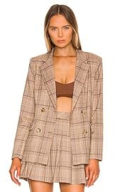 Majorelle Rhea Blazer In Tan Plaid at Revolve