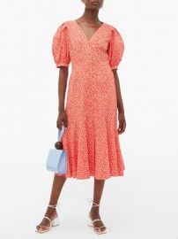 Malia floral-print cotton-poplin midi dress at Matches