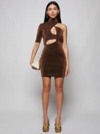 Malissa Cut-out Mini Dress Bronze The Webster at The Webster