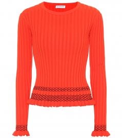 Malou embroidered ribbed-knit sweater at Mytheresa