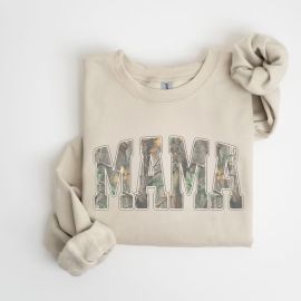 Mama Sweatshirt Hoodie Camo Lettering | Christian Crewneck at Etsy