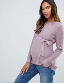 Mamalicious waist tie sweater at asos com at Asos