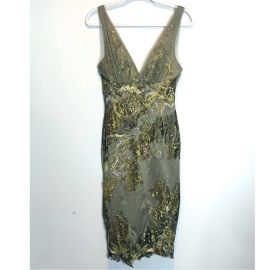Mandalay Dresses Mandalay Embellished Silver Bronze Cocktail Dress Gold Embroidery Poshmark at Poshmark