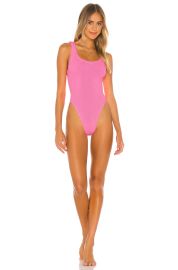 Manebi Seersucker one piece swimsuit at Revolve