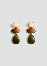 Mango Beaded drop earrings at Mango
