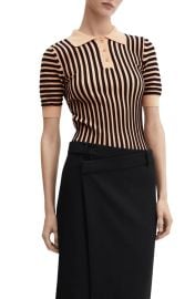 Mango Carmin Stripe Jersey Polo at Nordstrom