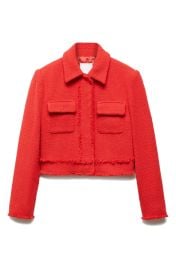 Mango Crop Tweed Jacket at Nordstrom