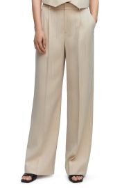 Mango Pinstripe Crop Vest and Trousers at Nordstrom