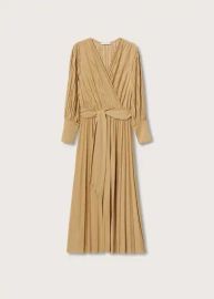 Mango Pleated Belt Dress at Mango