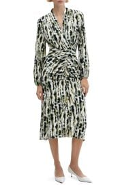 Mango Printed dress with ruffled detail at Nordstrom