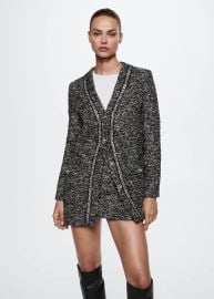 Mango Tweed jacket with jewel buttons at Mango