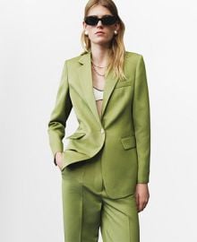 Mango Women39s Linen-Blend Suit Blazer - Macy39s at Macys