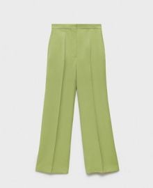 Mango Women39s Straight-Fit Linen-Blend Suit Pants - Macy39s at Macys