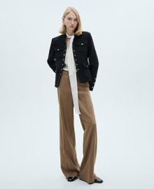 Mango Womens Button and Pockets Detail Jacket - Macys at Macys