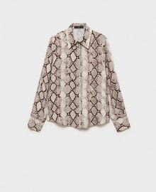 Mango Womens Snake Print Shirt - Macys at Macys