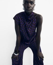 Mango Womenx27s Draped Collar Polka-Dot Blouse - Macyx27s at Macys