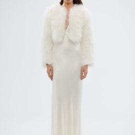 Manhattan Crop Jacket - White at Bubish