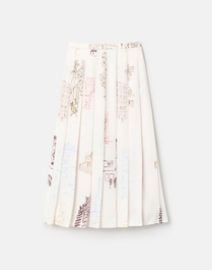 Manhattan Print Twill Pleated Midi Skirt Lafayette 148 New York at Lafayette 148 New York