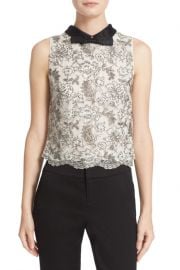 Manie Bow Collar Embellished Crop Top at Nordstrom Rack