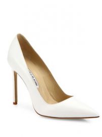 Manolo Blahnik - BB 105 Leather Point Toe Pumps at Saks Fifth Avenue