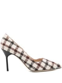 Manolo Blahnik BB 90 Checked Tweed Pumps at Farfetch