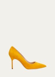 Manolo Blahnik BB 90mm Classic Suede Pumps - at Bergdorf Goodman