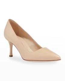 Manolo Blahnik BB Leather 70mm Pump at Neiman Marcus