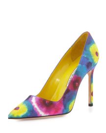 Manolo Blahnik BB Tie-Dye Fabric 105mm Pump at Bergdorf Goodman