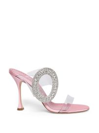 Manolo Blahnik Fibionabi Crystal Buckle High Sandals at The Webster