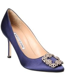 Manolo Blahnik Hangisi 90 Satin Pump Shop Premium Outlets at Shop Simon