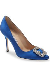 Manolo Blahnik Hangisi Crystal Buckle Pump at Nordstrom