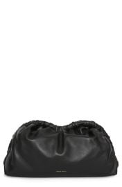 Mansur Gavriel Cloud Lambskin Clutch in Black/Flamma  at Nordstrom