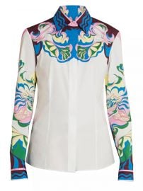 Manu-Print Stretch-Cotton Shirt by Emilio Pucci at Saks Fifth Avenue