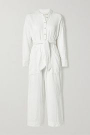 Mara Hoffman -   NET SUSTAIN Manda crinkled organic cotton-gauze jumpsuit at Net A Porter