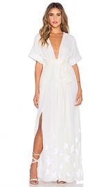 Mara Hoffman Embroidered Slit Maxi Dress in Star Embroidered Chiffon from Revolve com at Revolve