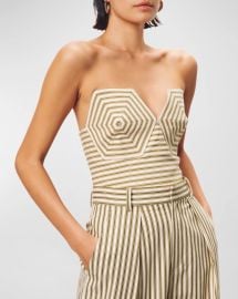 Mara Hoffman Suki Striped Bustier Top at Neiman Marcus