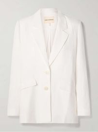 Mara Hoffman Tatum Hemp Blazer in white at Net a Porter