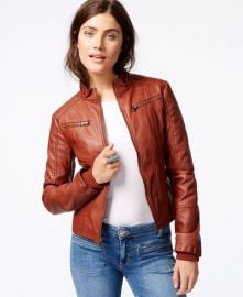 Maralyn Me Faux-Leather Moto Jacket at Macys