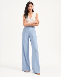 Marbeau Wide-Leg Pant in Light Blue at Veronica Beard