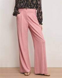 Marbeau Wide-Leg Pant in Pink at Veronica Beard
