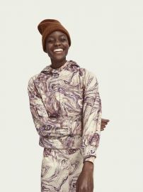 Marble Print Hoodie by Scotch and Soda at Scotch and Soda