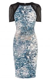 Marble Print Signature Stretch Dress at Karen Millen