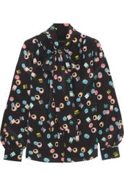 Marc Jacobs   Pussy-bow printed silk crepe de chine blouse at Net A Porter