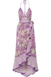 Marc Jacobs   Ruffled printed cotton and silk-blend halterneck dress at Net A Porter