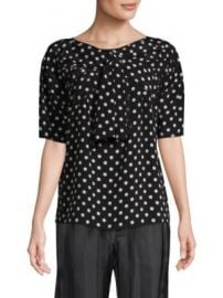 Marc Jacobs - Silk Polka Dot Bow Top at Saks Fifth Avenue