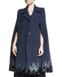 Marc Jacobs Degrade Sequined Houndstooth Long Cape   Neiman at Neiman Marcus