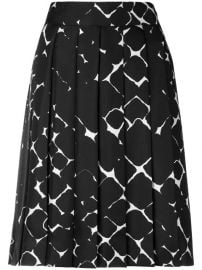 Marc Jacobs Pleated Abstract Diamond Silk Skirt - Farfetch at Farfetch