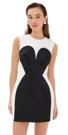 Marc Jacobs Seamed Up Satin Dress Black/White 6 at Shopbop