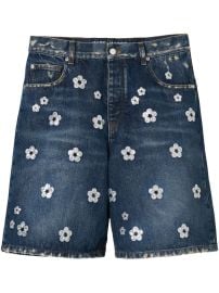 Marc Jacobs The Sequin Daisy Wide Leg Shorts Blue at Farfetch